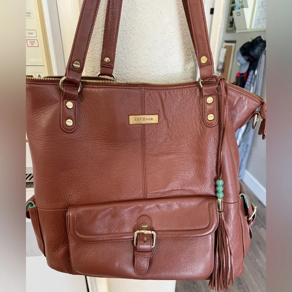 Brown Leather Tote Bag - Picture 1 of 5
